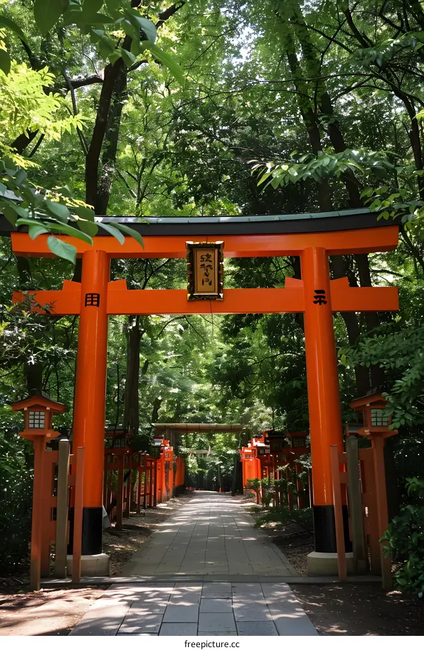 A Traditional Japanese Shrine Gate