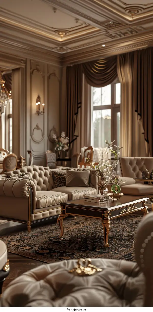 Luxury European Living Room Interior Design