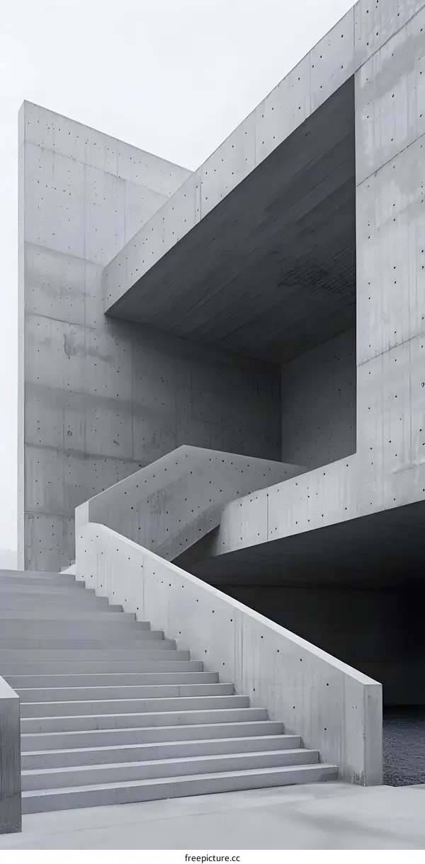 Modern Concrete Architecture Stairway