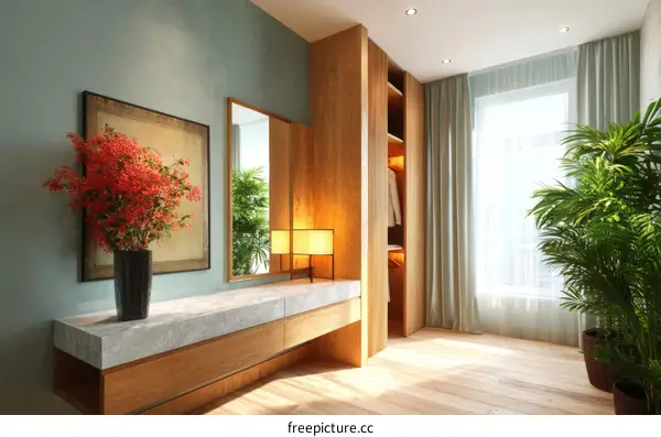 Modern Interior Design Dressing Table Illustration