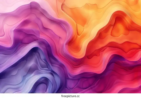 Abstract Colorful Rippled Surface Design