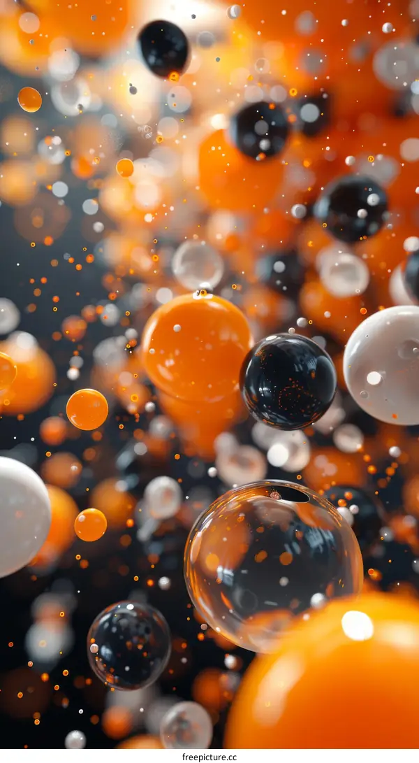Colorful Bubbles Ascending