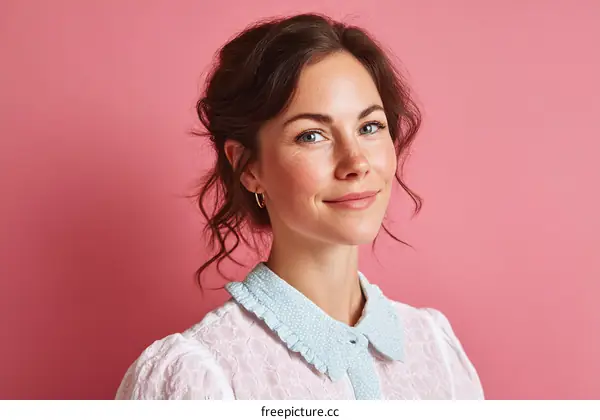 Closeup Portrait of a Caucasian Woman