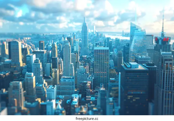 New York City Skyline Aerial View