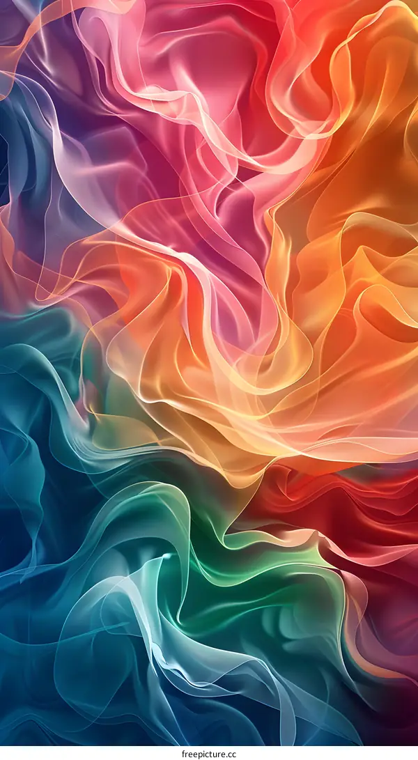 Colorful abstract silk