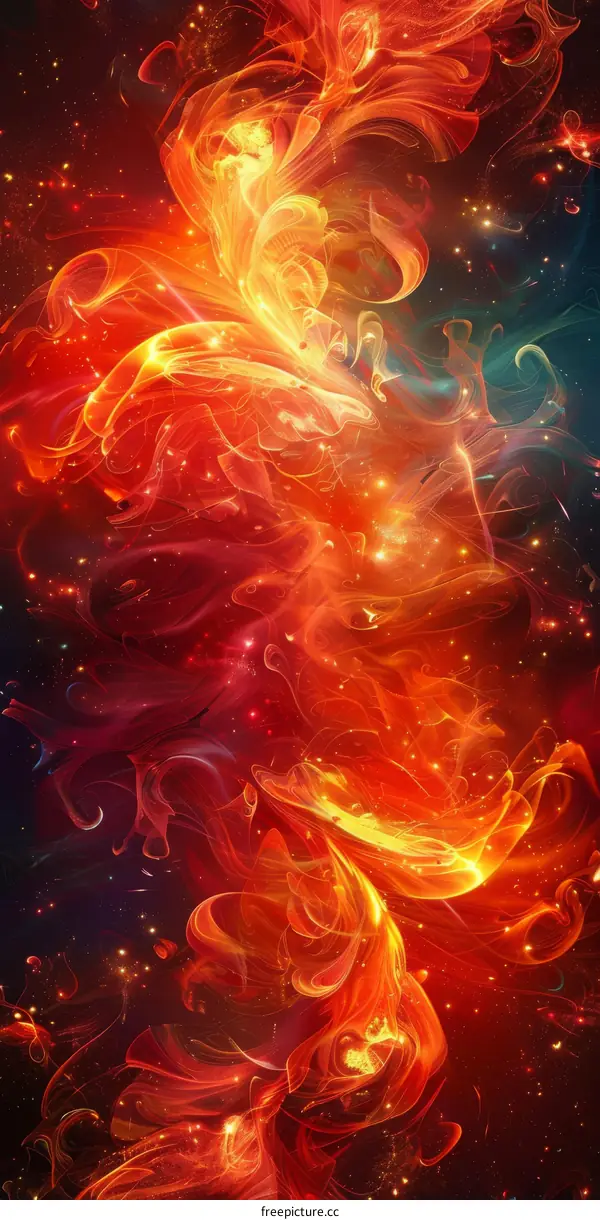Abstract Fiery Patterns of the Cosmos