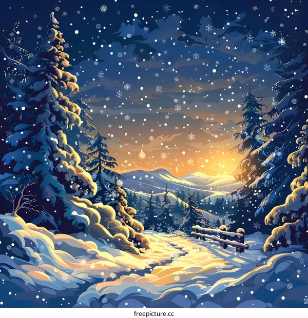 Snowy Winter Landscape