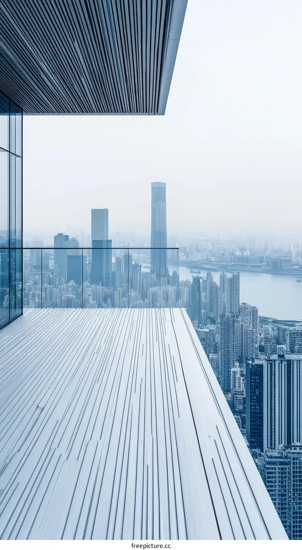High-Rise Balcony Cityscape View