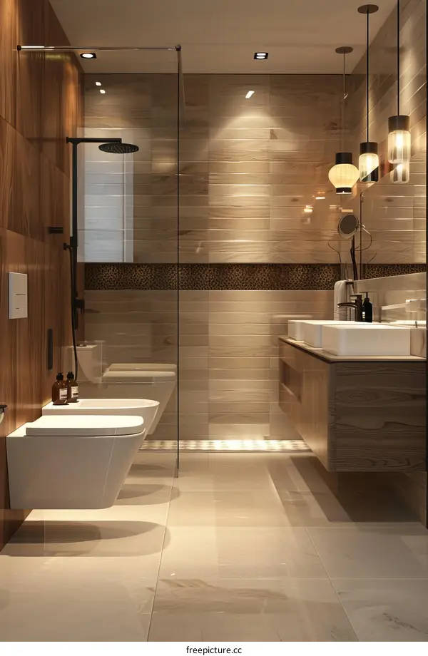 Modern Elegant Bathroom Design with Natural Tones