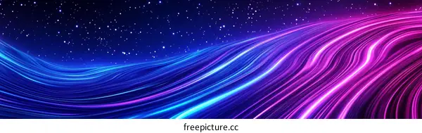 Abstract Neon Light Waves Background Design