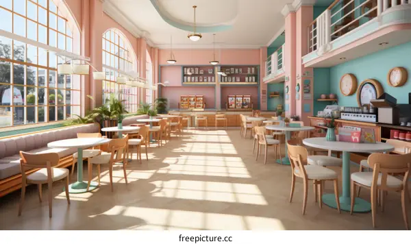 Retro Cafe Interior Design