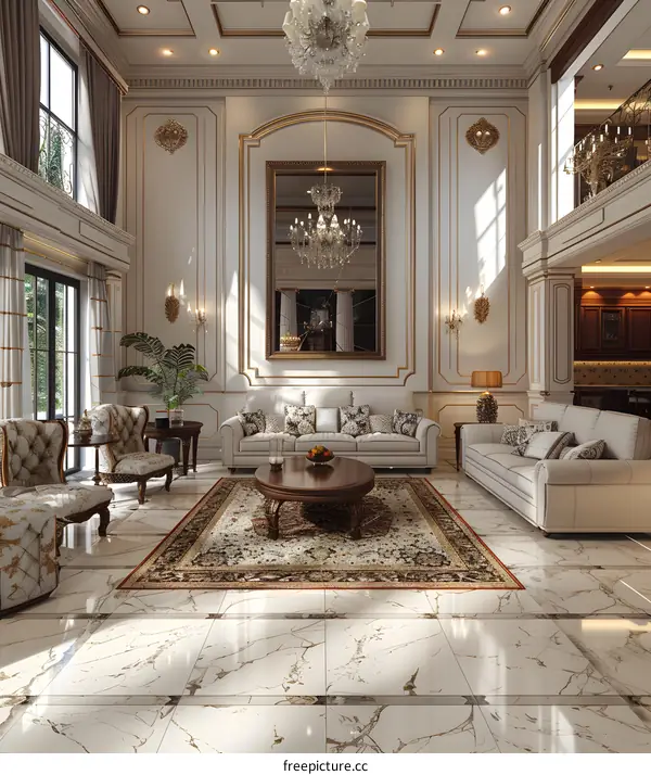 European style living room interior design