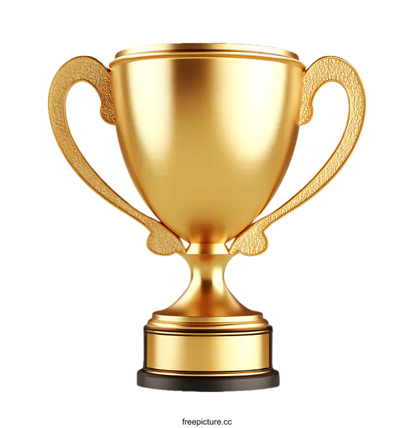 [Transparent Background PNG]Golden Trophy Award Winner Illustration