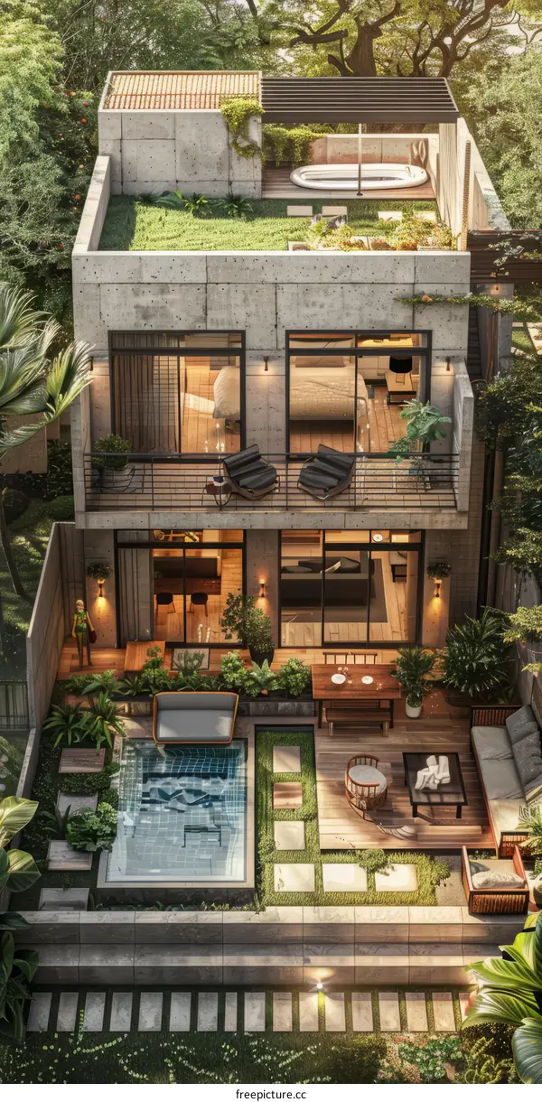 Luxurious Asian Style Villa with Private Pool and Lush Garden