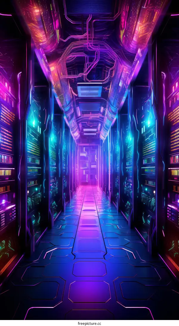 Futuristic Sci-Fi Server Room