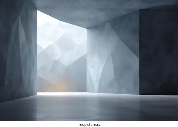 Abstract Modern Concrete Interior Design