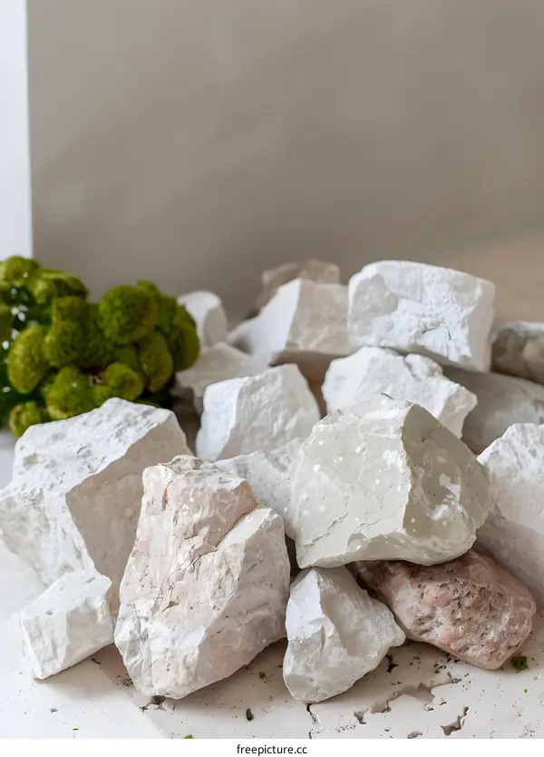 White Stone Rocks Close Up
