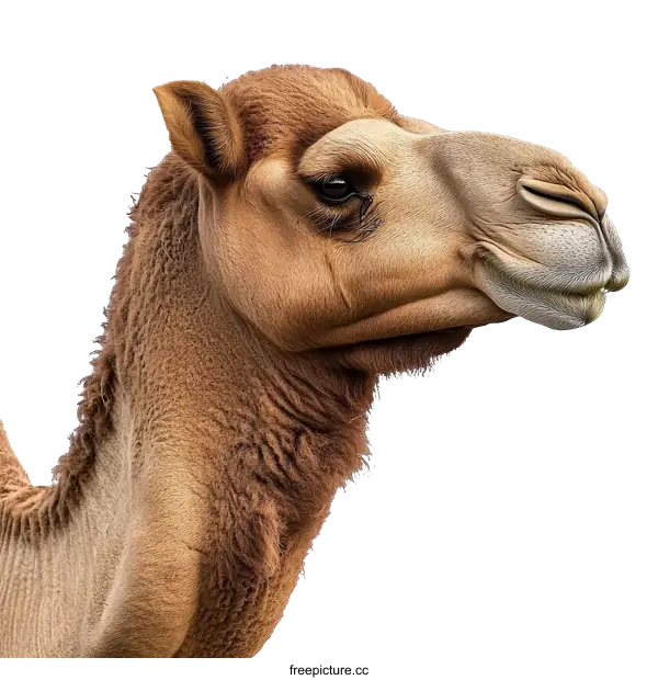 [Transparent Background PNG]Close-up of a Camels Head and Neck