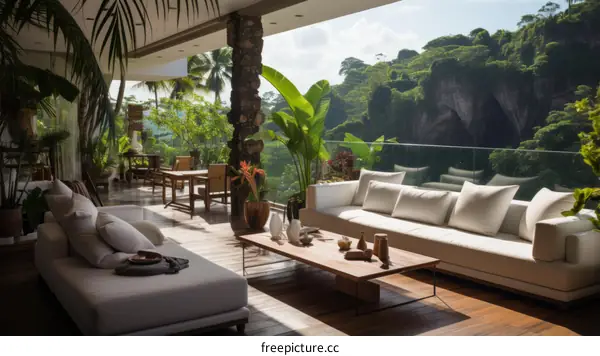 Modern luxury house with stunning nature view