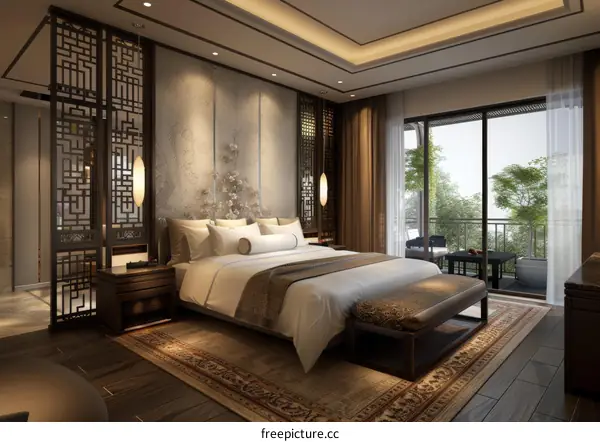 Luxury Chinese Style Bedroom Interior Design