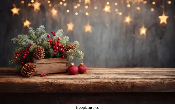 Christmas Festive Wooden Table Display