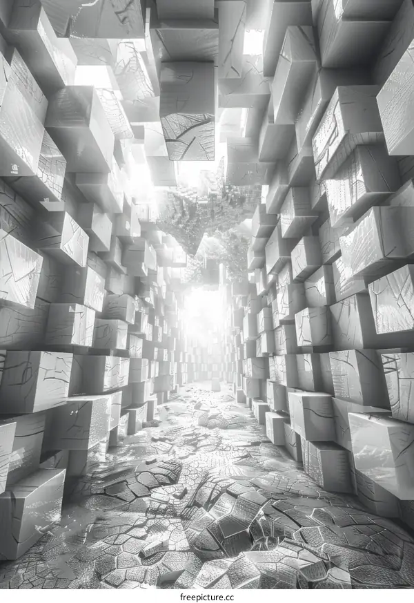 Futuristic Sci-Fi Corridor: Abstract Architecture