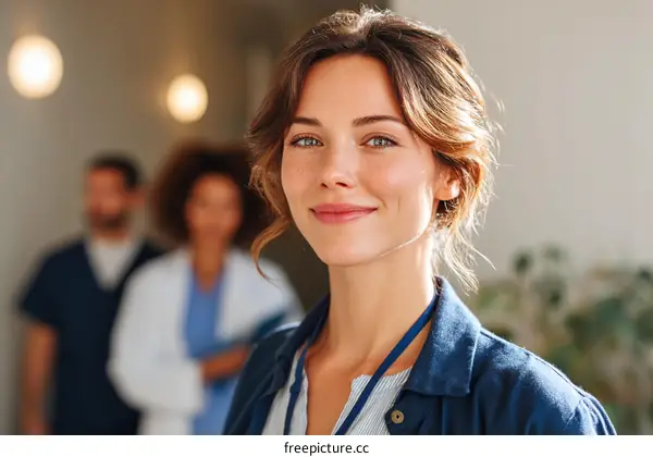 Confident Healthcare Professional in Medical Setting