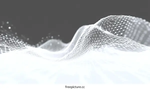 Abstract Digital Network Wave Illustration