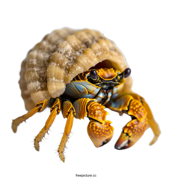 [Transparent Background PNG]Hermit Crab on White Background