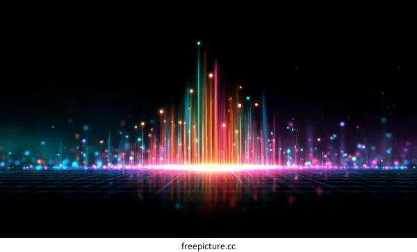 Abstract Colorful Light Spectrum Illustration