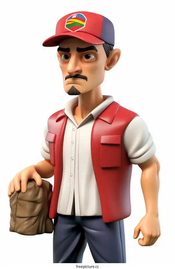 delivery man holding a package