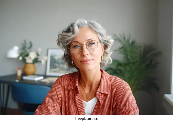 Close-up Portrait of a Mature Woman
