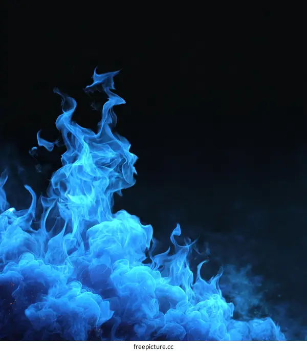 Abstract Blue Flame Explosion