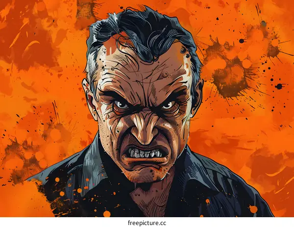 A Close-up of an Angry Man