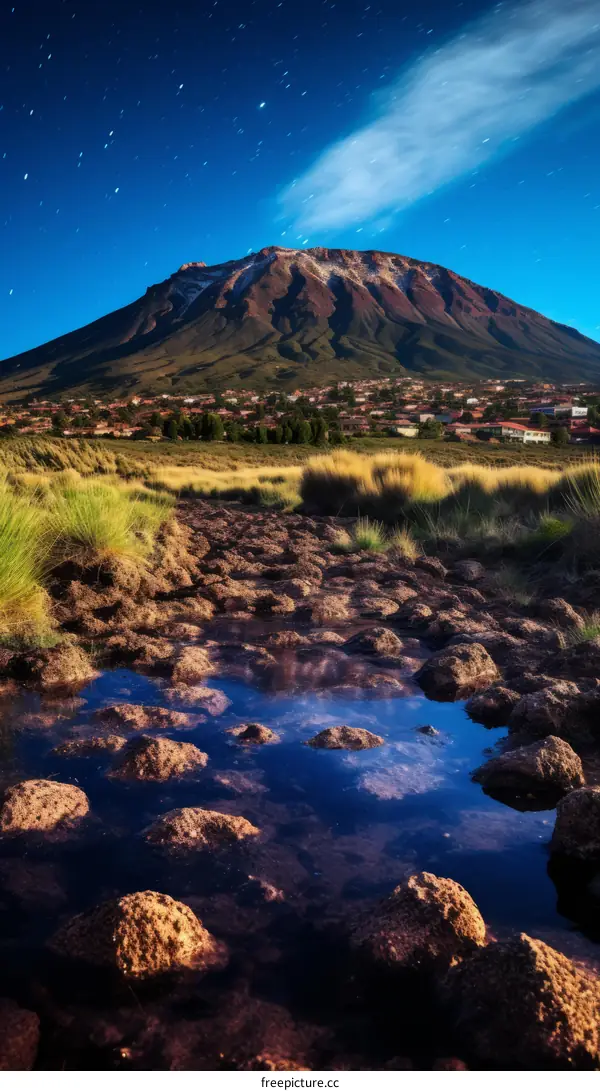 Starry Night Above the Andes Mountains