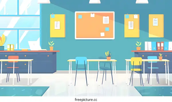 Modern Colorful Classroom Interior Design