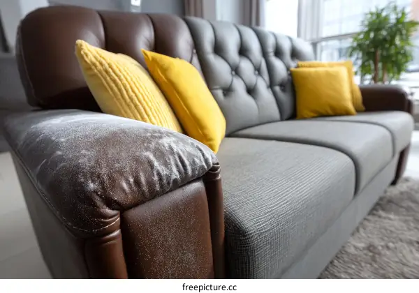 Dusty Sofa Corner Close Up