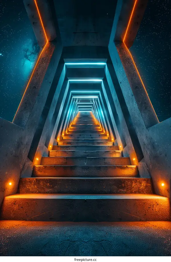 Futuristic Stairway to the Unknown