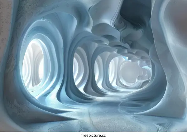 Blue and Frozen Ice Caves