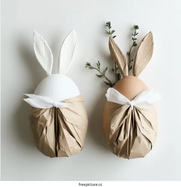 Creative Easter Eggs Decorated with Bunny Ears