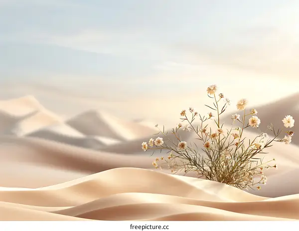 Desert Flower Illustration with a Beautiful Background