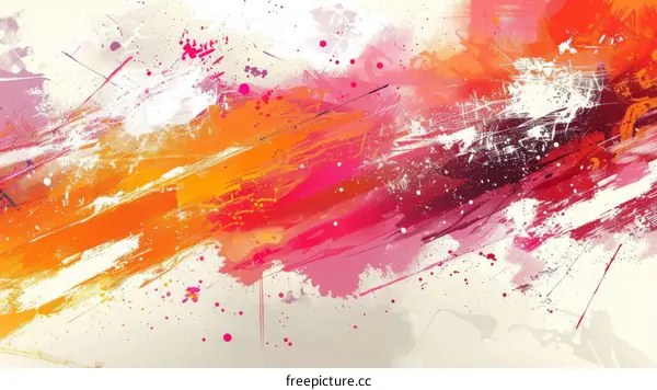 Abstract Colorful Paint Splatter Art
