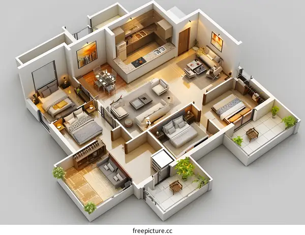 Modern Apartment Floor Plan