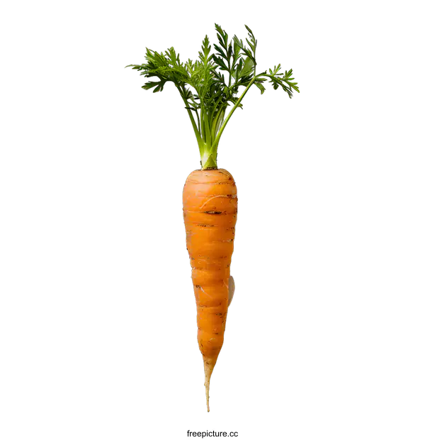 [Transparent Background PNG]Fresh Organic Carrot on White Background