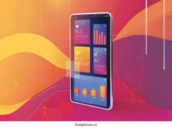 Mobile Phone App With Data Analytics Dashboard