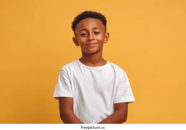 Portrait of a Smiling Black Boy