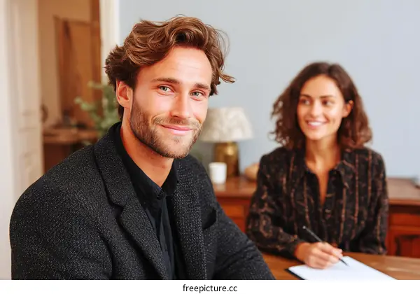 Business Meeting of Two People