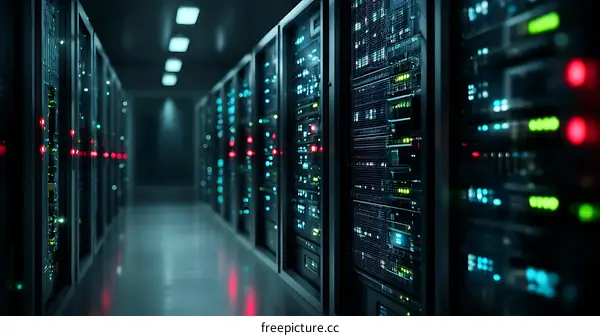 Modern Server Room with Advanced Technology
