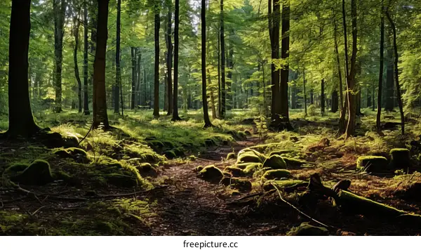 The Enchanting Beauty of a Lush Green Forest
