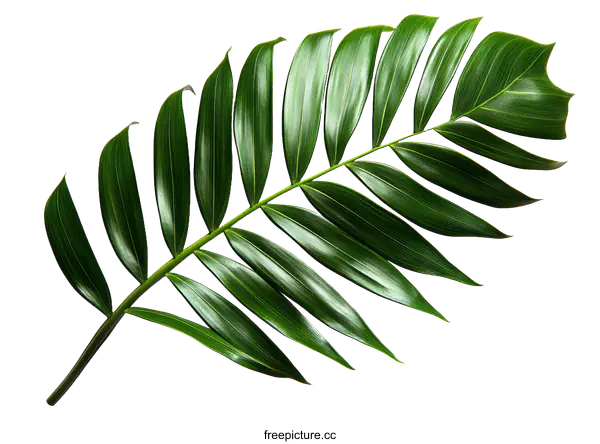 [Transparent Background PNG]Closeup Tropical Palm Leaf Detail